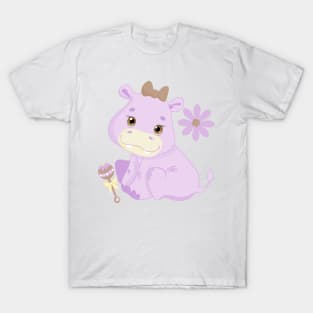 Super Cute Purple Baby Pig T-Shirt